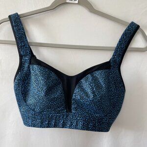 Lululemon Womens Blue Spotted Print Ta Ta Tamer Sports Bra Size 4 ( Estimated )
